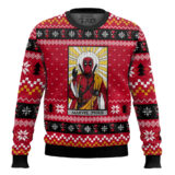 Hooktab Marvel Jesus Deadpool Ugly Christmas Sweater