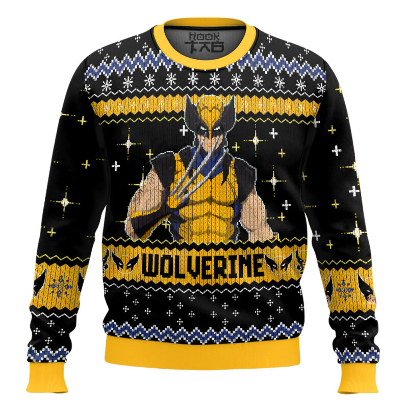 Hooktab Marvel Wolverine Ugly Christmas Sweater
