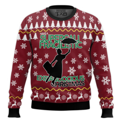 Hooktab Mary Poppins Ugly Christmas Sweater