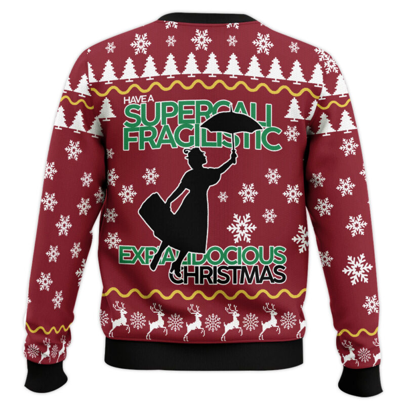 Hooktab Mary Poppins Ugly Christmas Sweater Hooktab Mary Poppins Ugly Christmas Sweater