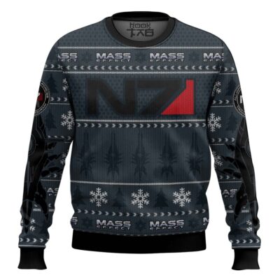 Hooktab Mass Effect N7 Ugly Christmas Sweater