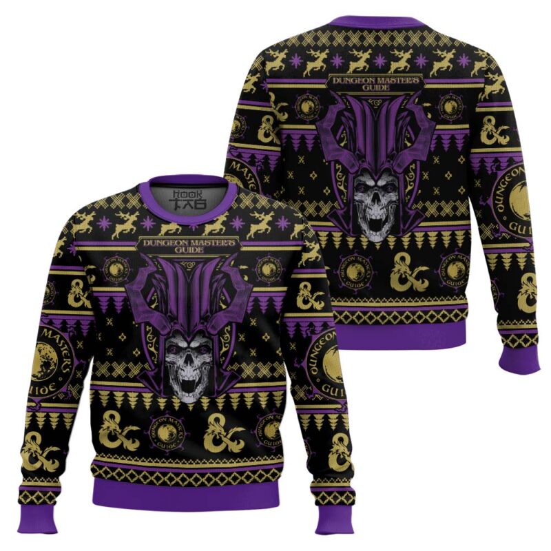 Hooktab Master's Guide Dungeons & Dragons Ugly Christmas Sweater Hooktab Master's Guide Dungeons & Dragons Ugly Christmas Sweater