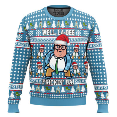 Hooktab Matt Foley Well, La Dee Frickin-Da Saturday Night Live Ugly Christmas Sweater