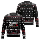 Hooktab Maverick Goose Top Gun Ugly Christmas Sweater