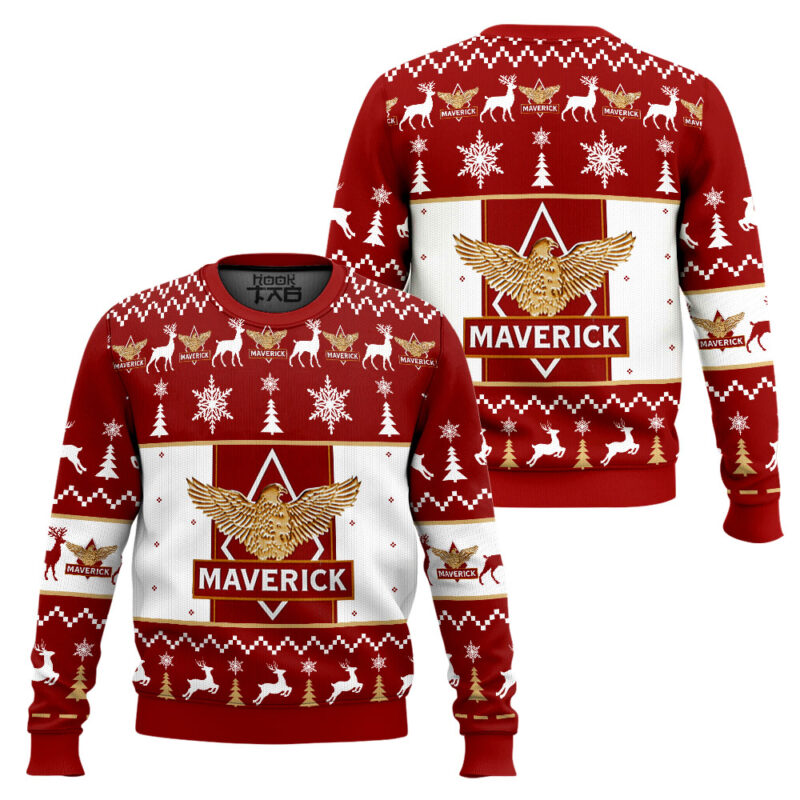 Hooktab Maverick Tobacco Ugly Christmas Sweater Hooktab Maverick Tobacco Ugly Christmas Sweater