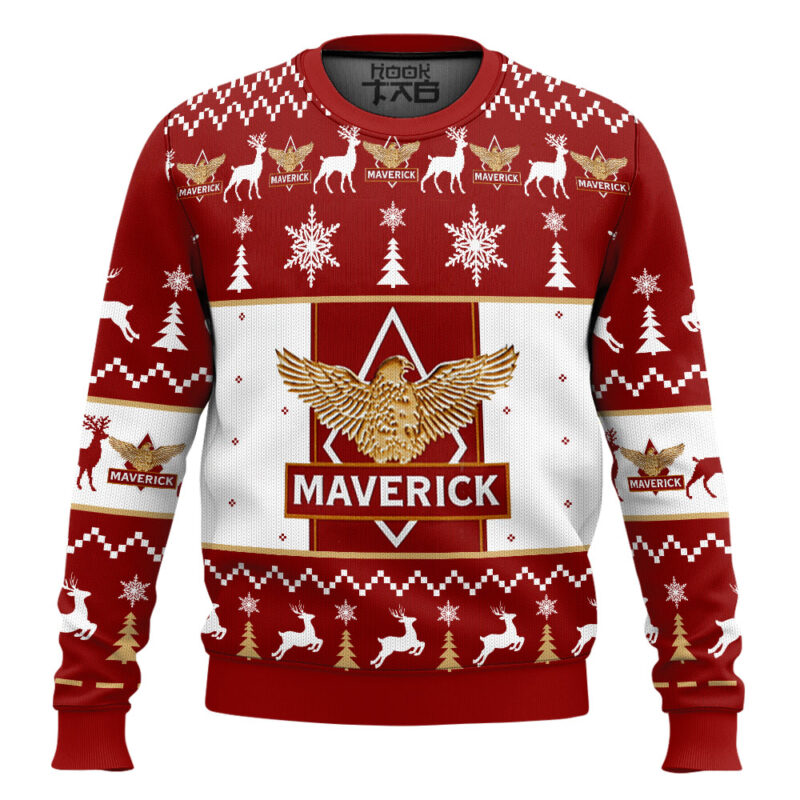 Hooktab Maverick Tobacco Ugly Christmas Sweater