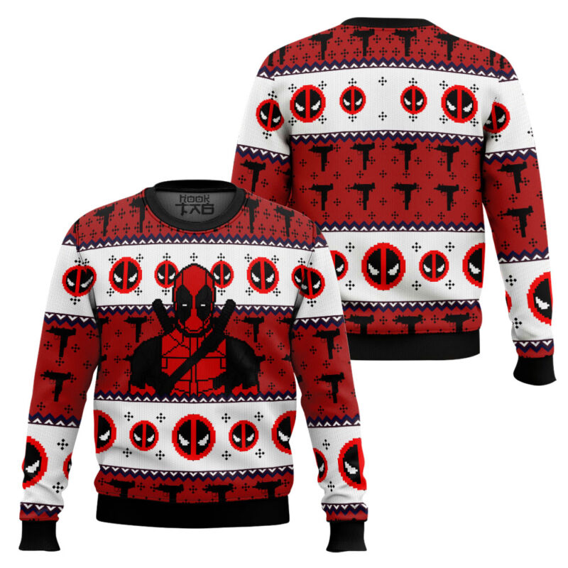 Hooktab Maximum Effort Deadpool Ugly Christmas Sweater Hooktab Maximum Effort Deadpool Ugly Christmas Sweater