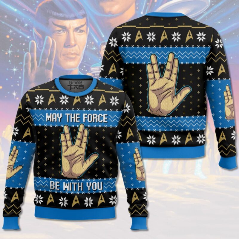 Hooktab May The Force Be With You Star Trek Ugly Christmas Sweater Hooktab May The Force Be With You Star Trek Ugly Christmas Sweater