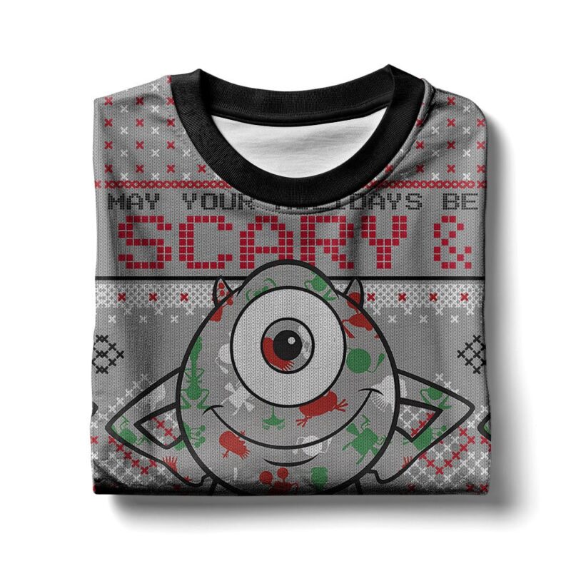 Hooktab May Your Holidays Be Scary And Bright Monsters Inc Ugly Christmas Sweater Hooktab May Your Holidays Be Scary And Bright Monsters Inc Ugly Christmas Sweater