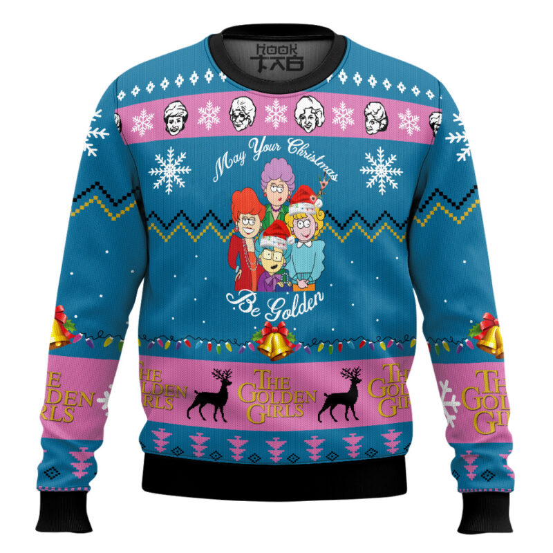 Hooktab May Your Xmas Be Golden The Golden Girls Ugly Christmas Sweater