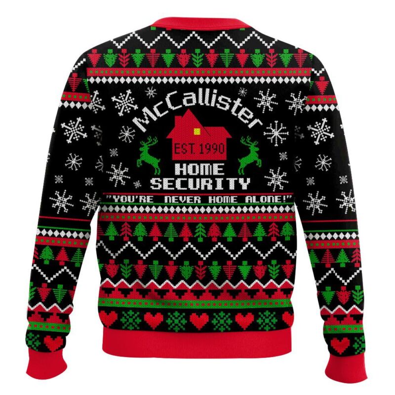 Hooktab Mccallister Home Security Home Alone Ugly Christmas Sweater Hooktab Mccallister Home Security Home Alone Ugly Christmas Sweater