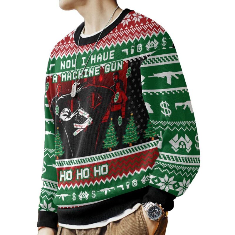 Hooktab McClain Now I Have A Machine Gun Die Hard Ugly Christmas Sweater Hooktab McClain Now I Have A Machine Gun Die Hard Ugly Christmas Sweater