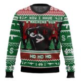 Hooktab McClain Now I Have A Machine Gun Die Hard Ugly Christmas Sweater