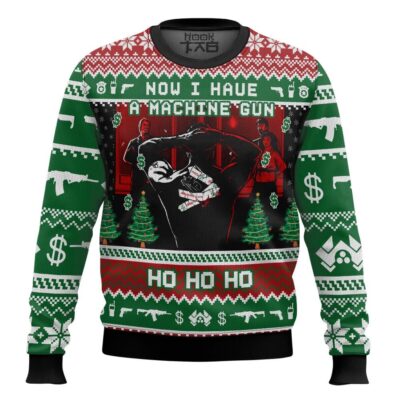 Hooktab McClain Now I Have A Machine Gun Die Hard Ugly Christmas Sweater