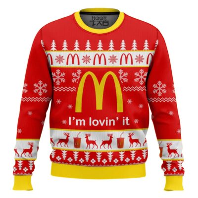 Hooktab Mcdonald's I'm Lovin' It Ugly Christmas Sweater