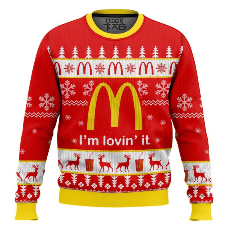 Hooktab Mcdonald's I'm Lovin' It Ugly Christmas Sweater