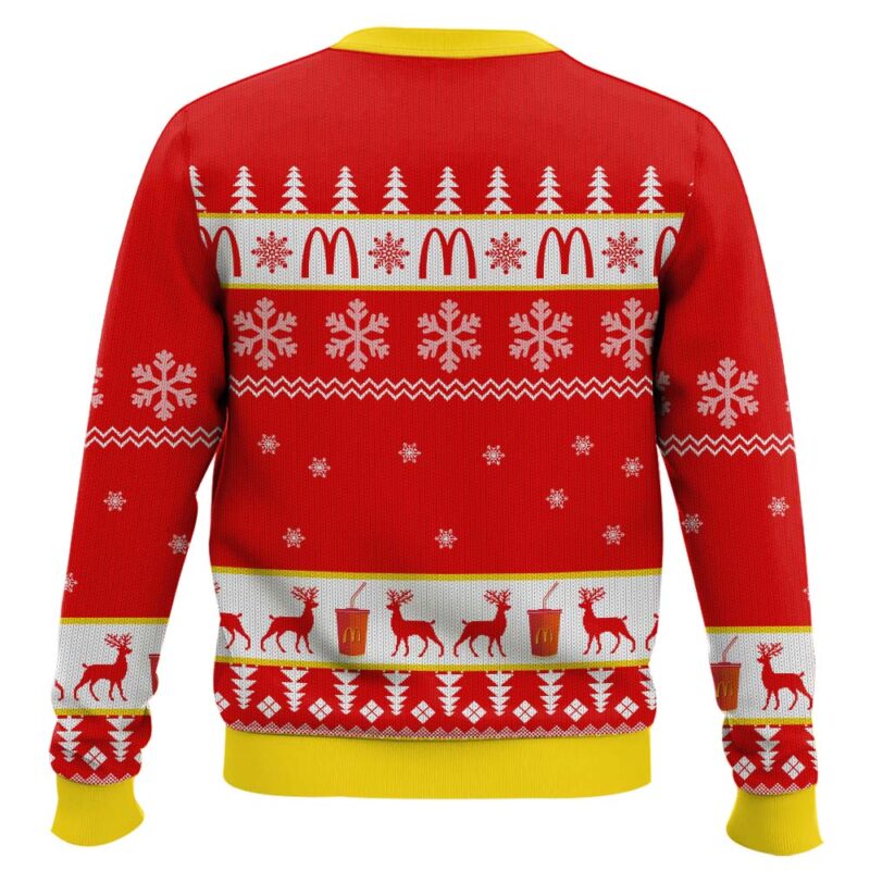 Hooktab Mcdonald's I'm Lovin' It Ugly Christmas Sweater Hooktab Mcdonald's I'm Lovin' It Ugly Christmas Sweater