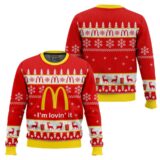 Hooktab Mcdonald's I'm Lovin' It Ugly Christmas Sweater