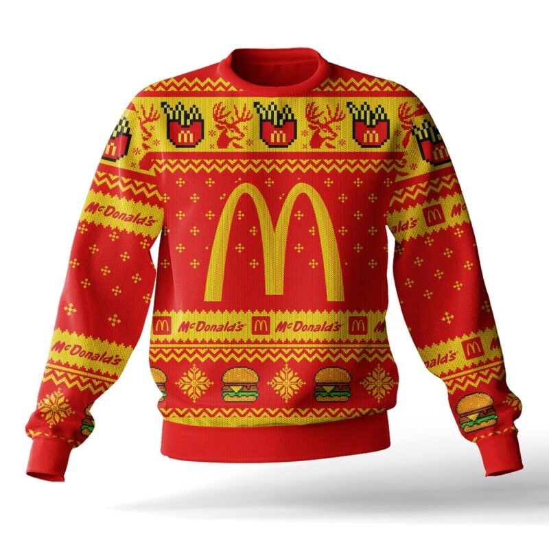 Hooktab Mcdonald's Ugly Christmas Sweater Hooktab Mcdonald's Ugly Christmas Sweater