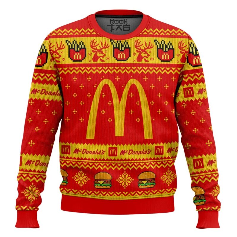 Hooktab Mcdonald's Ugly Christmas Sweater