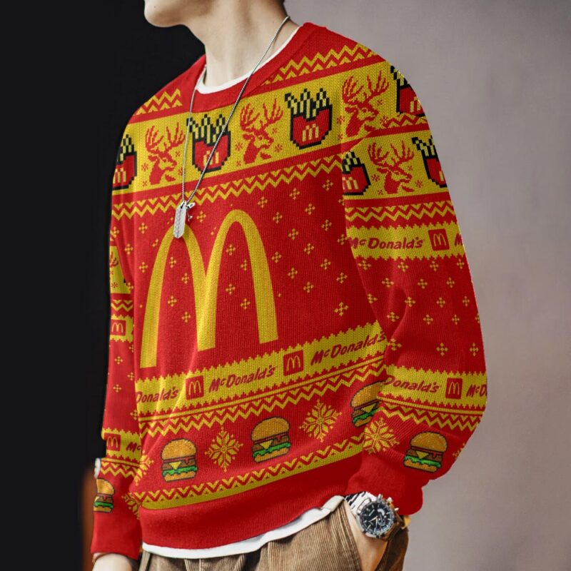 Hooktab Mcdonald's Ugly Christmas Sweater Hooktab Mcdonald's Ugly Christmas Sweater