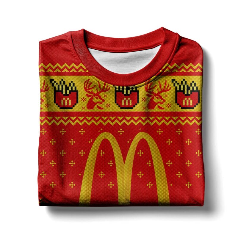 Hooktab Mcdonald's Ugly Christmas Sweater Hooktab Mcdonald's Ugly Christmas Sweater