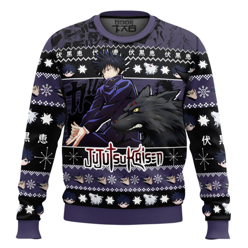Hooktab Megumi Fushiguro Jujutsu Kaisen Ugly Sweater