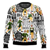 Hooktab Men’s Fun Christmas Smiling Elf Ugly Christmas Sweater