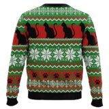 Hooktab Meowy Christmas Black Cat Tree Ugly Christmas Sweater