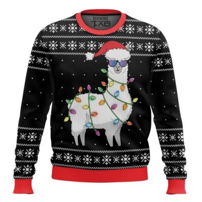 Hooktab Merry Alpaca Christmas Ugly Christmas Sweater