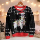 Hooktab Merry Alpaca Christmas Ugly Christmas Sweater