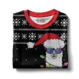 Hooktab Merry Alpaca Christmas Ugly Christmas Sweater