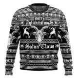 Hooktab Merry Antichristmas Satan Claus Ugly Christmas Sweater