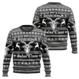 Hooktab Merry Antichristmas Satan Claus Ugly Christmas Sweater