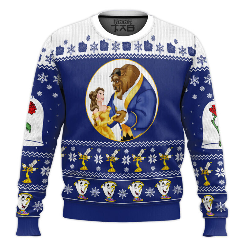 Hooktab Merry Beastmas Disney Ugly Christmas Sweater