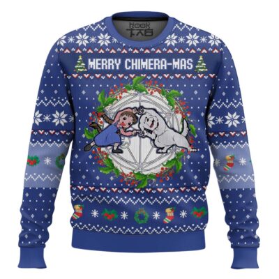 Hooktab Merry Chimera-mas Fullmetal Alchemist Ugly Christmas Sweater