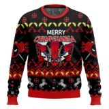Hooktab Merry Chimichanga Deadpool Ugly Christmas Sweater