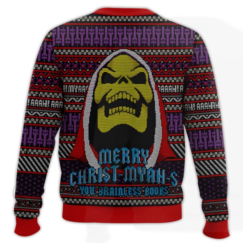 Hooktab Merry Christ-myah-s! Skeletor Masters Of The Universe Ugly Christmas Sweater Hooktab Merry Christ-myah-s! Skeletor Masters Of The Universe Ugly Christmas Sweater
