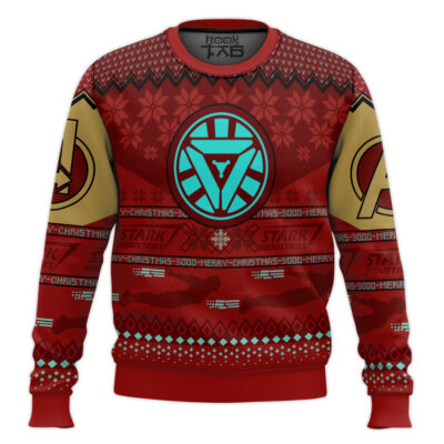 Hooktab Merry Christmas 3000 Iron Man Ugly Christmas Sweater