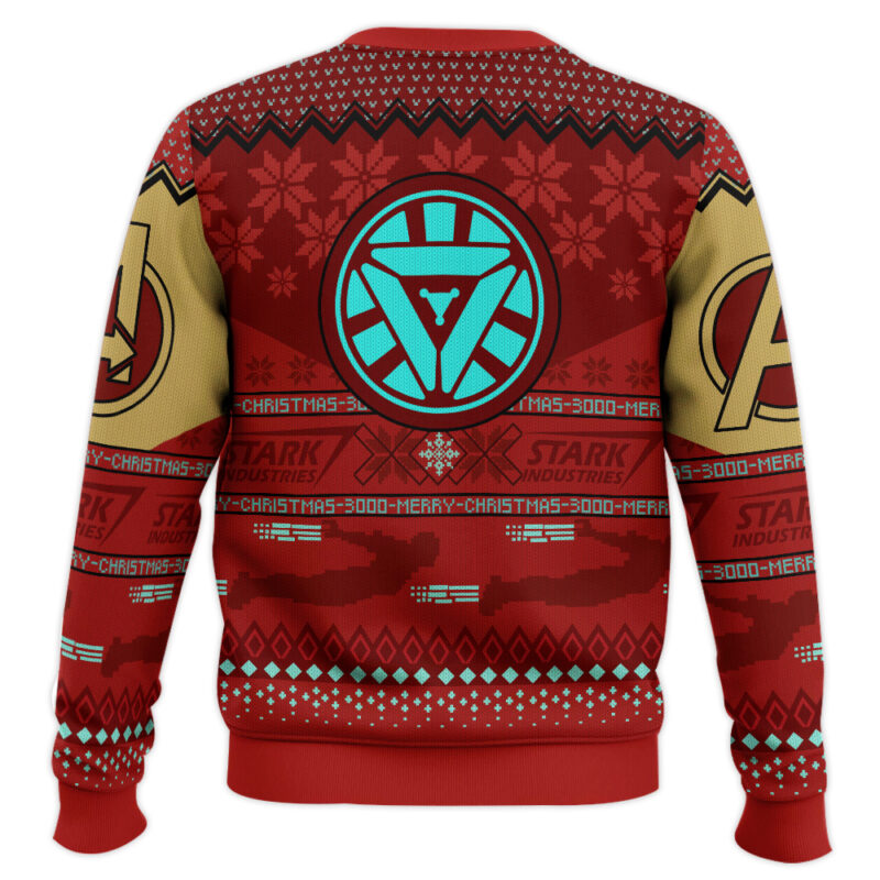 Hooktab Merry Christmas 3000 Iron Man Ugly Christmas Sweater Hooktab Merry Christmas 3000 Iron Man Ugly Christmas Sweater