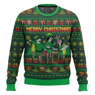 Hooktab Merry Christmas Bob's Burgers Ugly Christmas Sweater