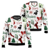 Hooktab Merry Christmas Dachshund Ugly Christmas Sweater