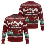 Hooktab Merry Christmas Duck Hunting Santa Ugly Christmas Sweater