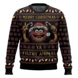 Hooktab Merry Christmas Filthy Animal The Muppet Show Ugly Christmas Sweater