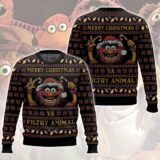 Hooktab Merry Christmas Filthy Animal The Muppet Show Ugly Christmas Sweater