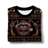 Hooktab Merry Christmas Filthy Animal The Muppet Show Ugly Christmas Sweater