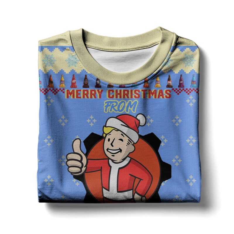 Hooktab Merry Christmas From Vault-Tec Fallout Ugly Christmas Sweater Hooktab Merry Christmas From Vault-Tec Fallout Ugly Christmas Sweater