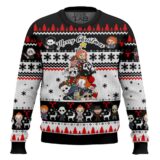 Hooktab Merry Christmas Horror Villains Ugly Christmas Sweater