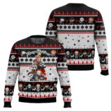 Hooktab Merry Christmas Horror Villains Ugly Christmas Sweater