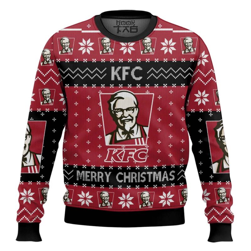 Hooktab Merry Christmas KFC Ugly Christmas Sweater
